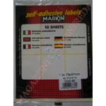 BUSTA DI ETICHETTE MARKIN COD. 48 F.TO IN MM 73 X 37